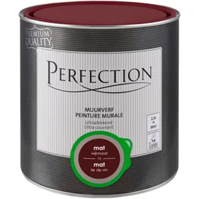 Perfection Ultradekkend Muurverf - Mat - Wijnrood - 2,5l