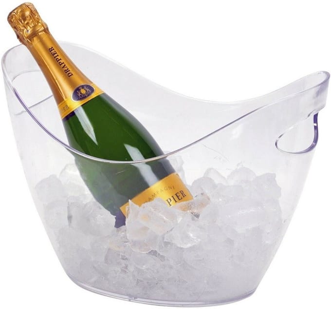 Bieremmer - transparant - 35 cm - 3 liter - voor ijs/drank - koelemmer