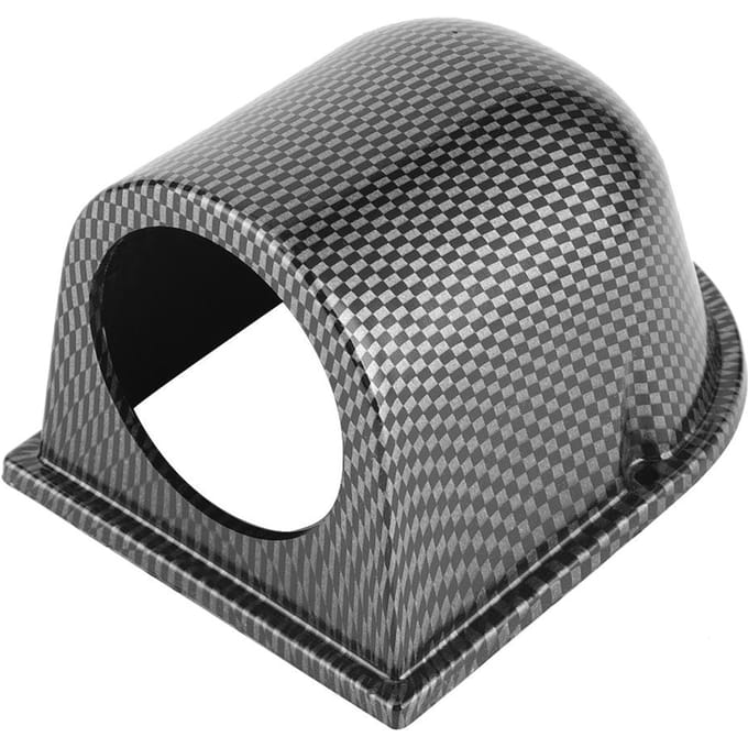 52mm 2in Style Fibre de Carbone Trou Unique Support de Compteur de Tableau de Bord Coupe Support Voiture Remise à Niveau black
