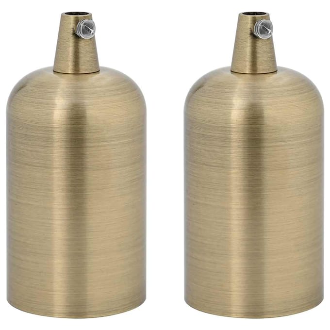 vidaXL Lamphouders 2 st brons E27