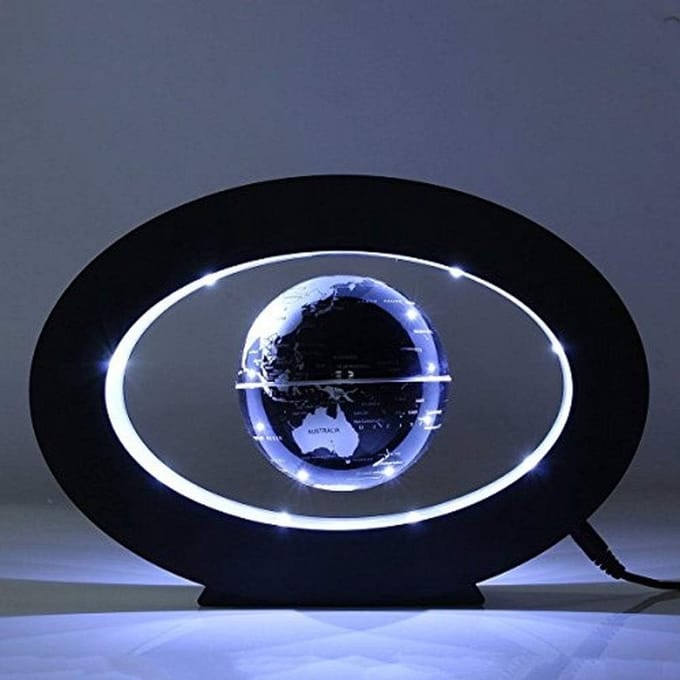 Zwevende Bol - Magnetische Wereld - Decoratief Object - LED Verlichting - 26 cm - Gekleurd