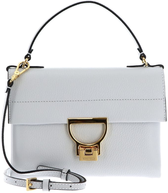 COCCINELLE Leren handtas schoudertas Arlettis Handbag Snow Lichtblauw