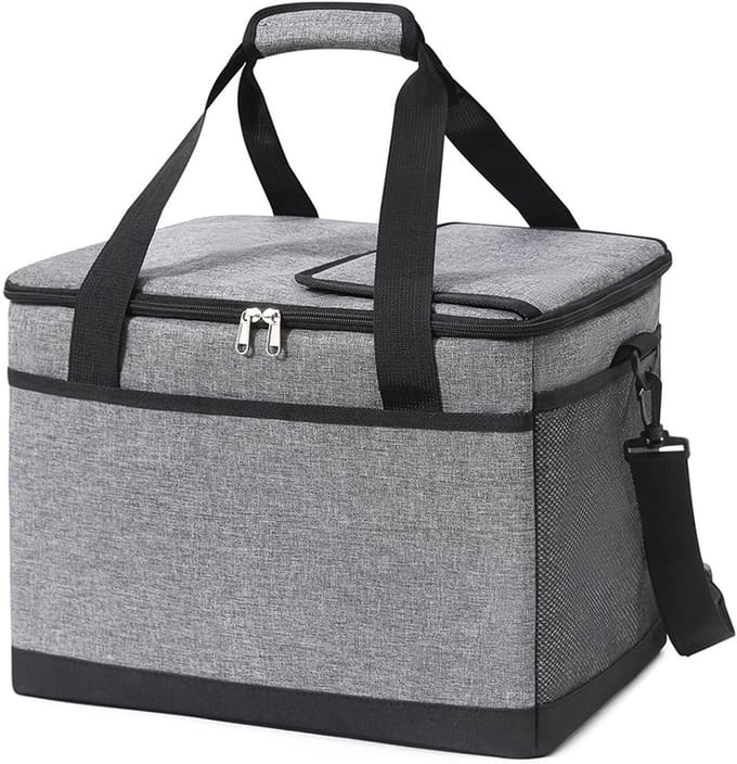Koeltas - Geïsoleerde Koeltas - 35 Liter - Lunchtas - Grijs - 42 x 28 x 31cm