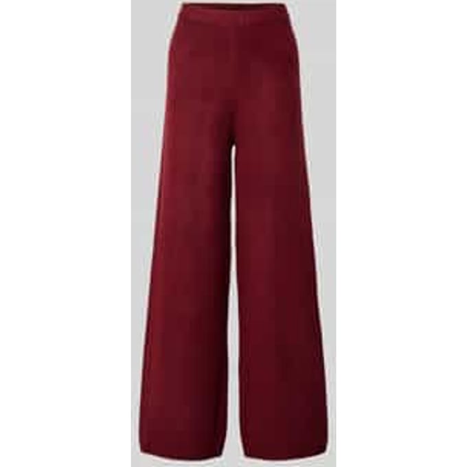 Wide fit gebreide broek met elastische band