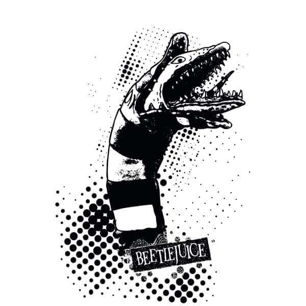 Beetlejuice Sandworm Attack Unisex T-Shirt - White - 3XL - Wit