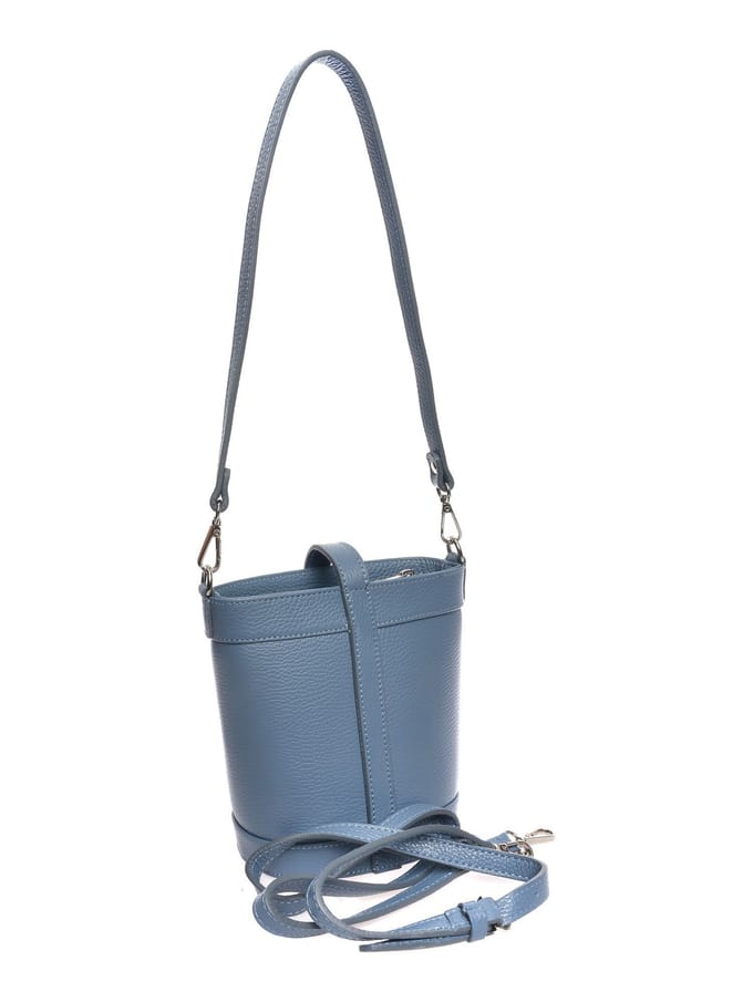 Anna Luchini Turquoise Rundleer Tas