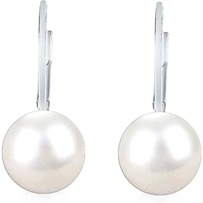 Dames Oorbellen Witte Parel Catalaanse Sluiting 925 Sterling Zilver BIPE040