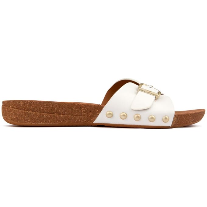 FitFlop iQushion Adjustable Buckle Leather Slippers Dames