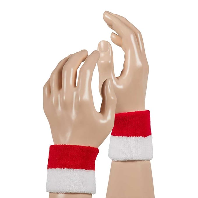 Apollo - Feest polsband - gekleurde polsband rood-wit one size