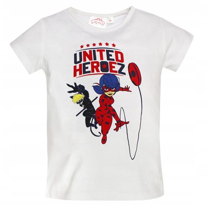 Miraculous Ladybug kort t-shirt voor kinderen, top 4 jaar