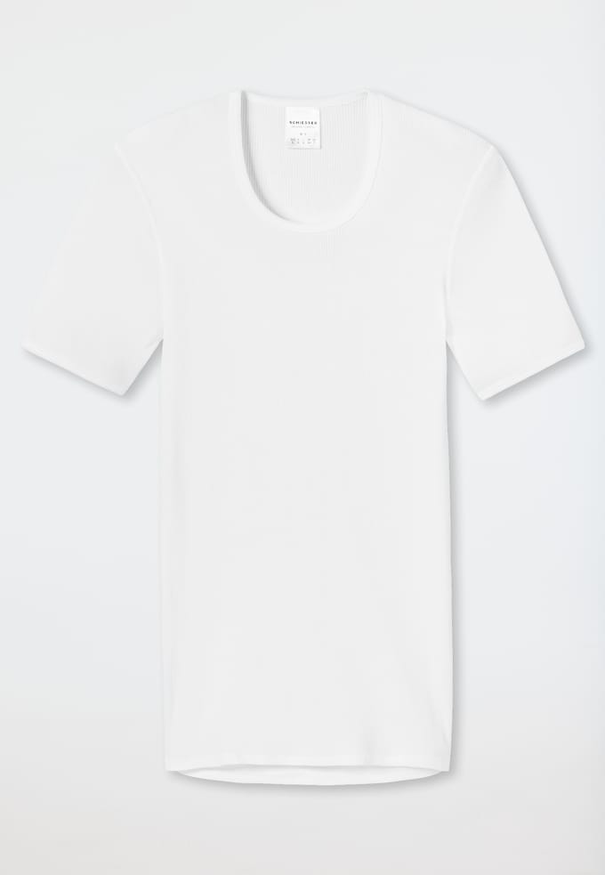 SCHIESSER Original Classics T-shirt (1-pack) - Doppelribb met O-hals - wit