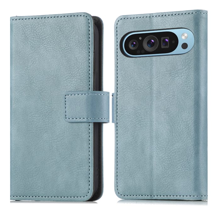 imoshion Hoesje - Geschikt voor Google Pixel 9 / 9 Pro - Luxe Bookcase - Lichtblauw