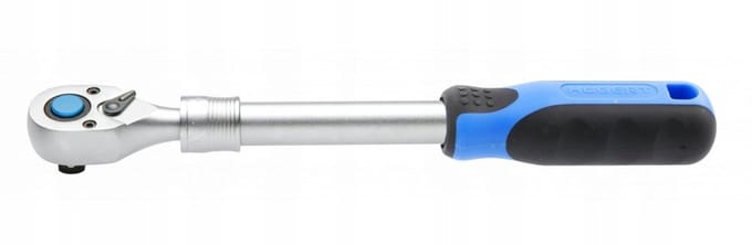 Högert Technik HT1R342 - Teleskopische Ratelsleutel - 1/2 inch - Chroom-Vanadiumstaal - 72 Tanden