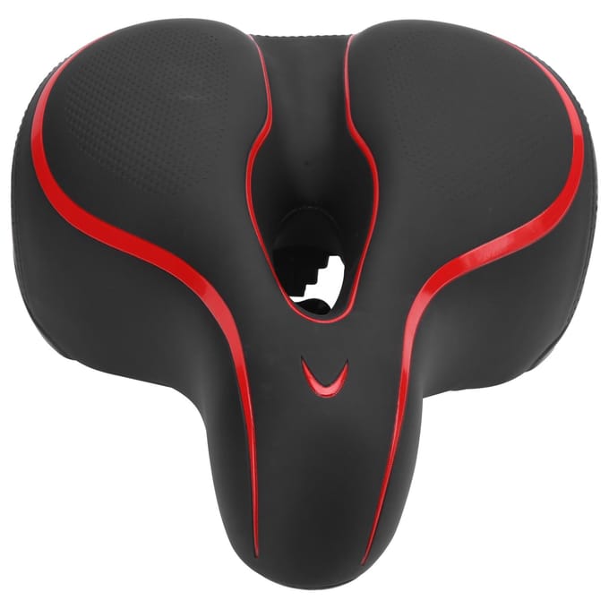 Comfort Fietszadelhoes Schokabsorptie Fietszadel Kussen Pad met Reflecterende Strip black