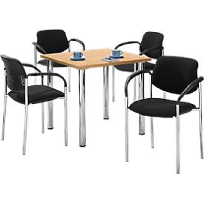 Set van 4 stoelen STYL, zwart