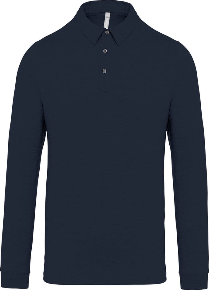 Kariban Herenpolo lange mouwen van jersey K264 - Navy - M