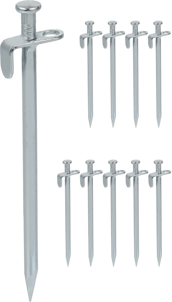 Doodadeals® - Tentharingen – Rotspen – Stormharing – 20 cm – RVS – Set van 10