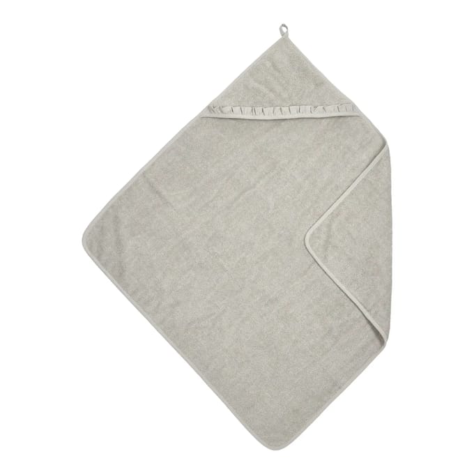 Meyco Baby Ruffle badcape - badstof - greige - 80x80cm