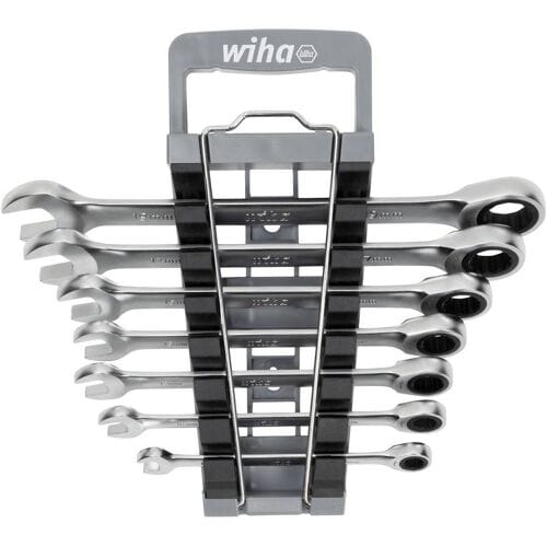 Wiha 45244 Steek-ringratelsleutel 8-delig Sleutelbreedte (metrisch) 8 - 19 mm
