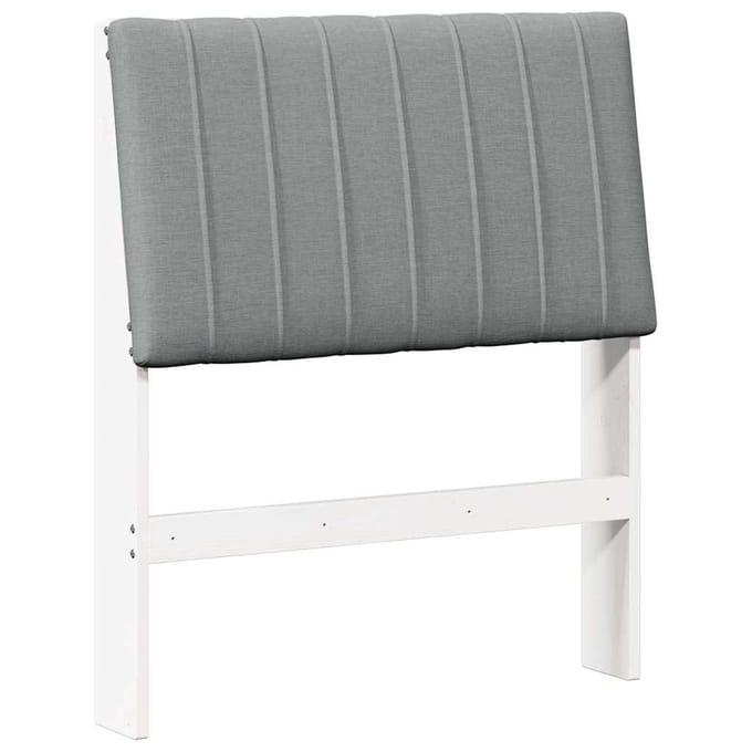vidaXL Gestoffeerd hoofdbord Lichtgrijs 75 cm Massief grenenhout