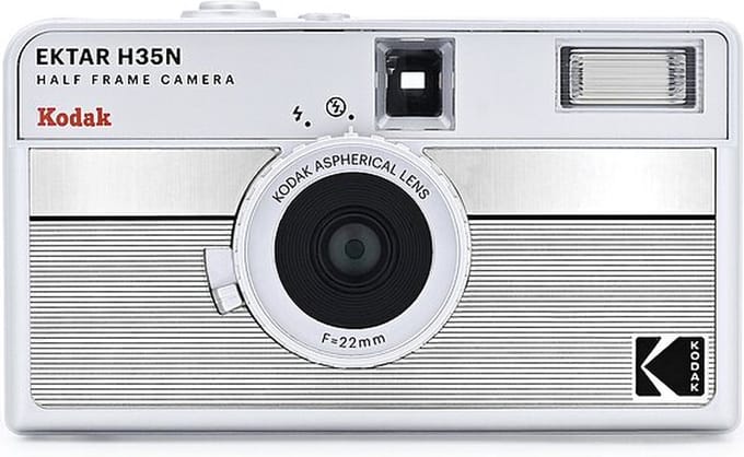 Kodak EKTAR H35N Film Camera zilver - halfframe - halfkleinbeeld - vernieuwde versie van de EKTAR H35