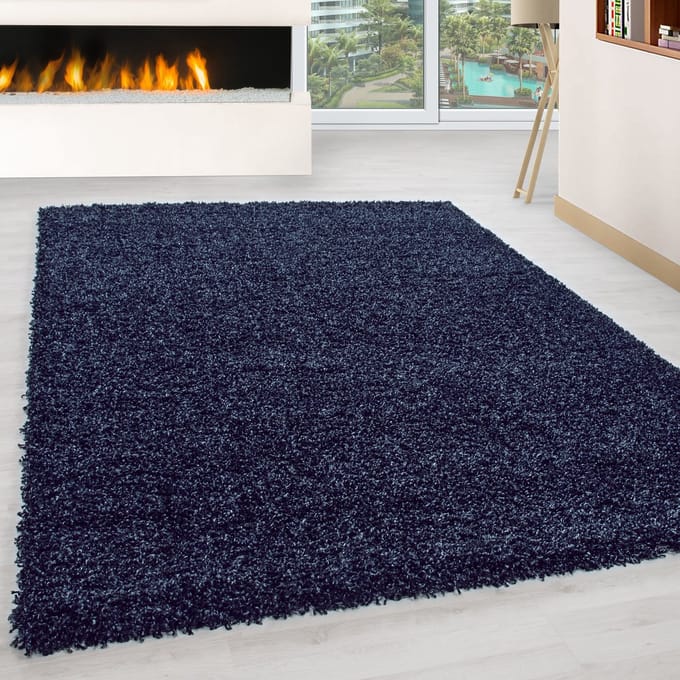 Hoogpolig vloerkleed - Life Blauw 60x110cm