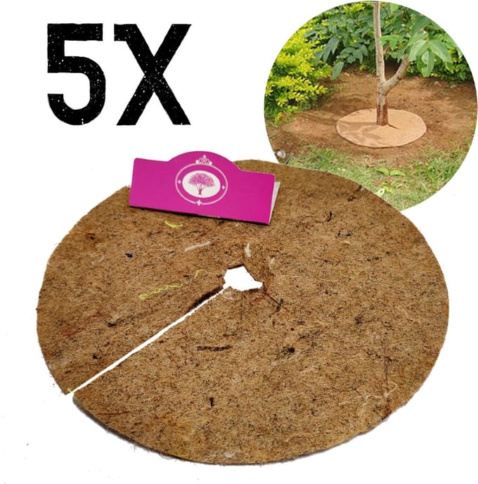 5x kokosschijf 56cm - Plantbescherming - Afdekring - Vorstbescherming