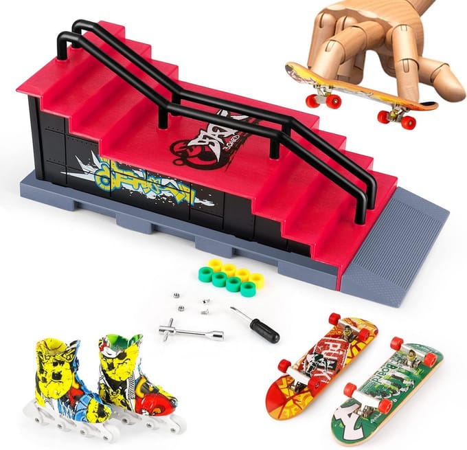 Mini Vingerskateboard en Schans Accessoires Set voor Skates