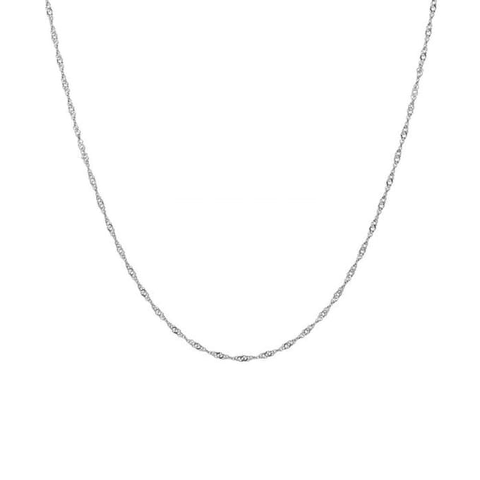 Bijoutheek Ketting Gedraaid Dun Zilver