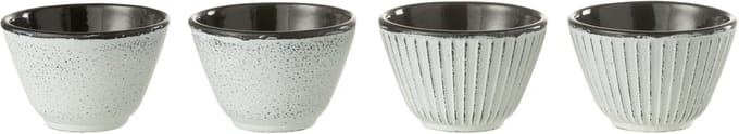 J-Line theemok - metaal - wit - 2 dozen van 2 stuks