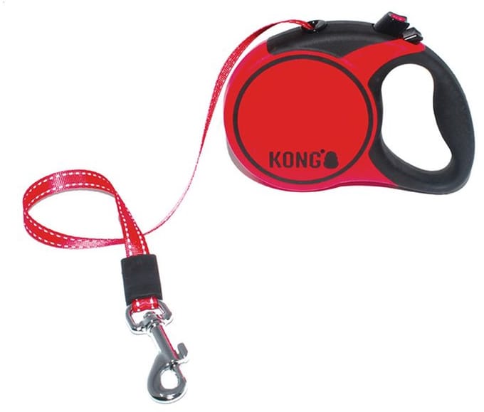 KONG Terrain Rollijn – Hondenriem – Met remsysteem - Tot 50 kg - L - 5 Meter - Rood