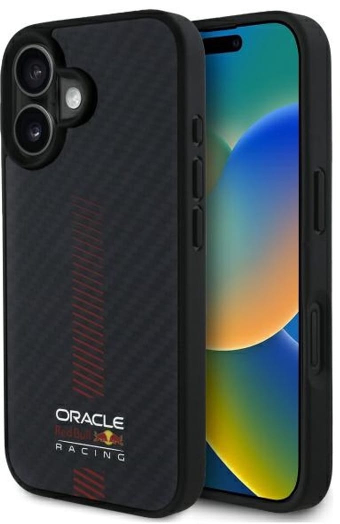 Red Bull Hardcase Hoesje Voor Iphone 16 Plus 6.7 Koolstofvezel Power Bar