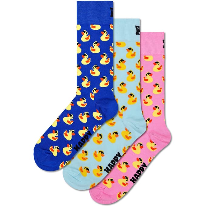 Happy Socks unisex giftbox 3P sokken rubber duck multi