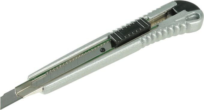 Silverline Afbreekmes - 9 mm - Zinklegering - 12 standen - 140 mm