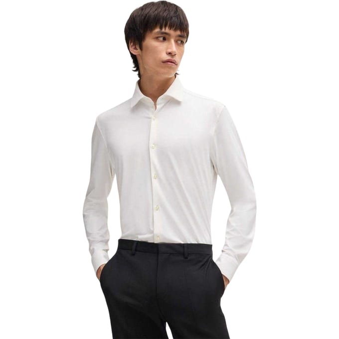 Hugo Heren Slim overhemd met lange mouwen (Wit)