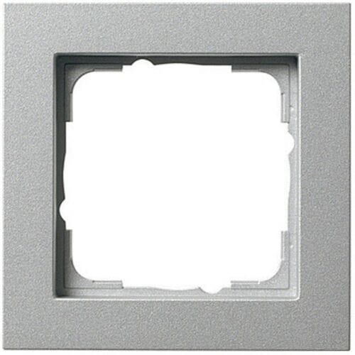 Gira E2 Afdekraam 1-voudig - Aluminium mat (System 55) - Schakelmateriaal - 021125 - E2BF2