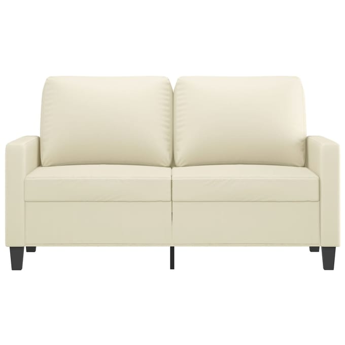 vidaXL - Tweezitsbank - 120 - cm - kunstleer - crèmekleurig
