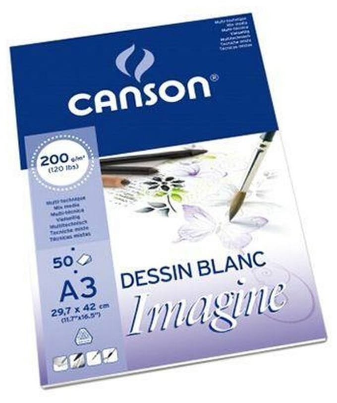 Tekenblok Canson C200006007 Wit A3 (50 Stuks)