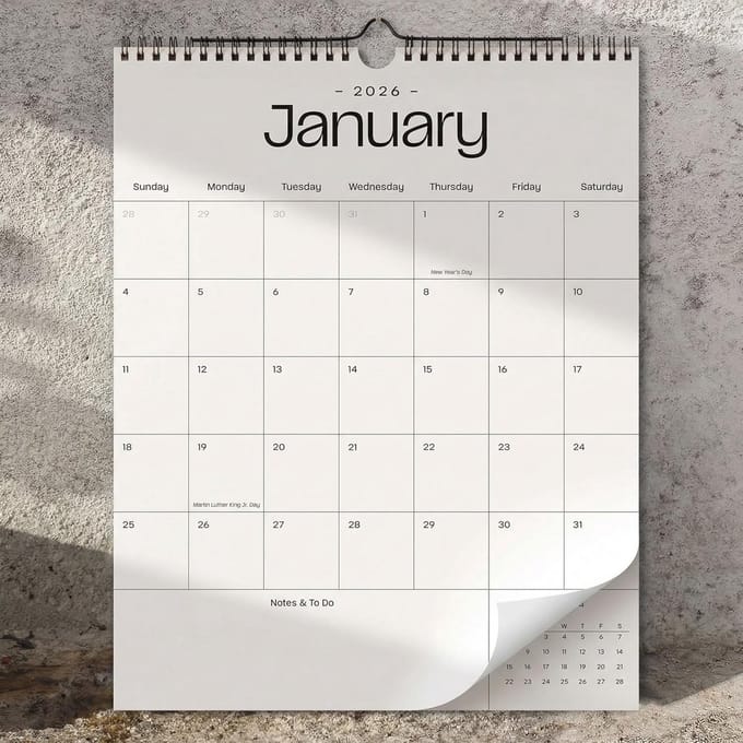 Wandkalender 2026-2027 voor Kantoorplanning - Groot Formaat Jaaroverzicht