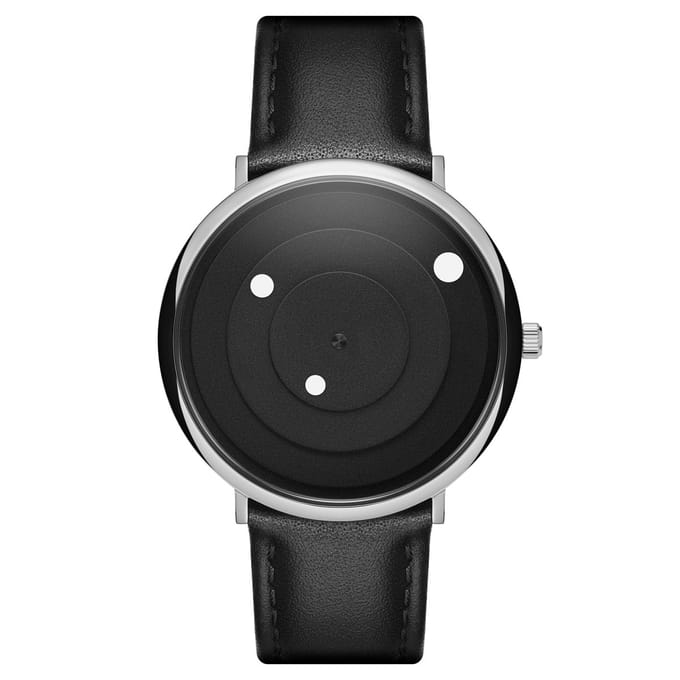 Instant | Minimalistisch Zwart & Wit Horloge met Leren Bandjes