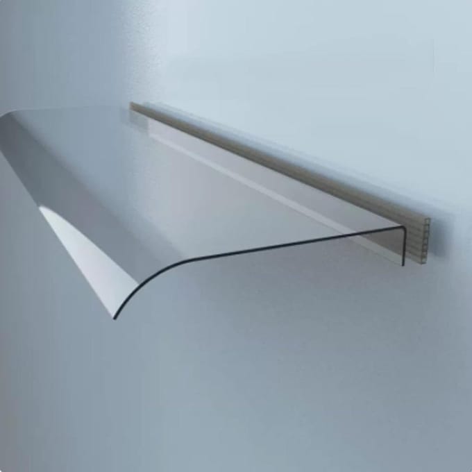 Deur Luifel - Overkapping Veranda - Bescherming Buiten - Hoge Slagvastheid - 50x190cm - Transparant