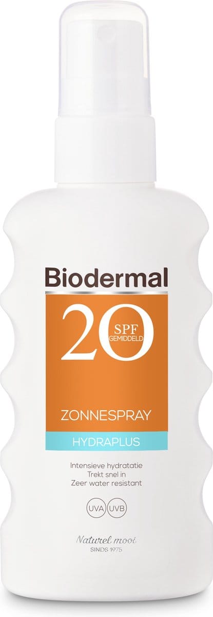 Biodermal Zonnebrand – Hydraplus zonnespray – Zonnebrand spray met SPF 20 - 175 ml