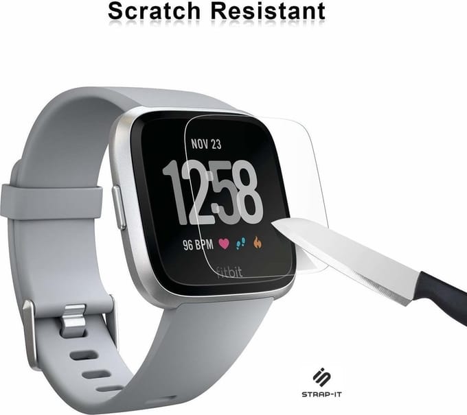 Strap-it Screen protector glas - beschermend glasplaatje geschikt voor Fitbit Versa 1
