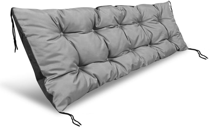 Tuinkussen 120x40 cm voor palletbank waterdicht grijs