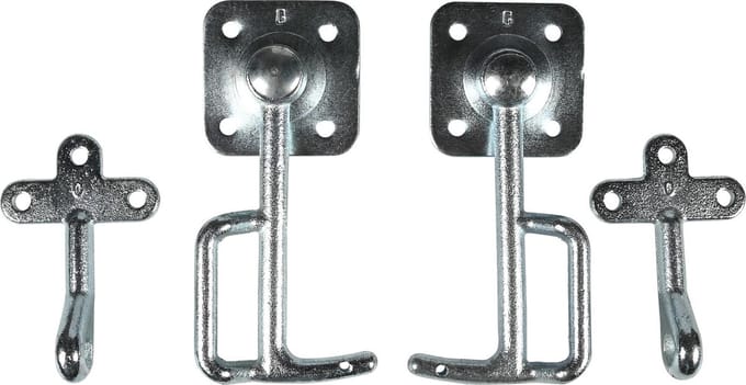 Benson Klephaakset met ogen - Verzinkt staal - 4-delig - Links/rechts