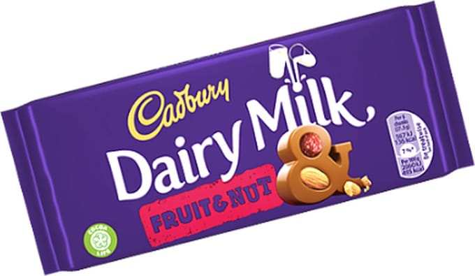Cadbury Dairy Milk Fruit & Nut Chocolate Bar - 110g