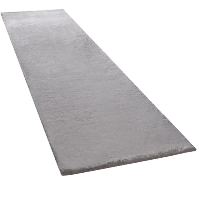 Vachtkleed Fluffy grijs  80x300 cm