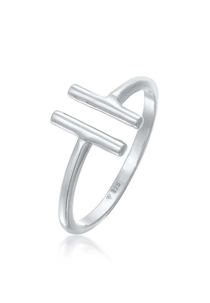 Elli - Ring - Dames Geo Staf Trend Open in 925 Sterling Zilver - Dames