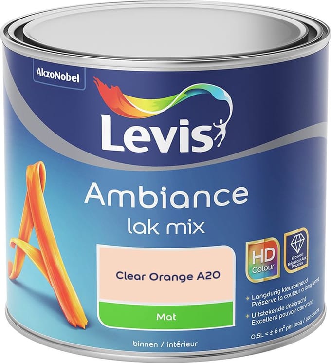Levis - Ambiance Lak Mat Mix - Clear Orange A20 - Mengverf - 0,5 L
