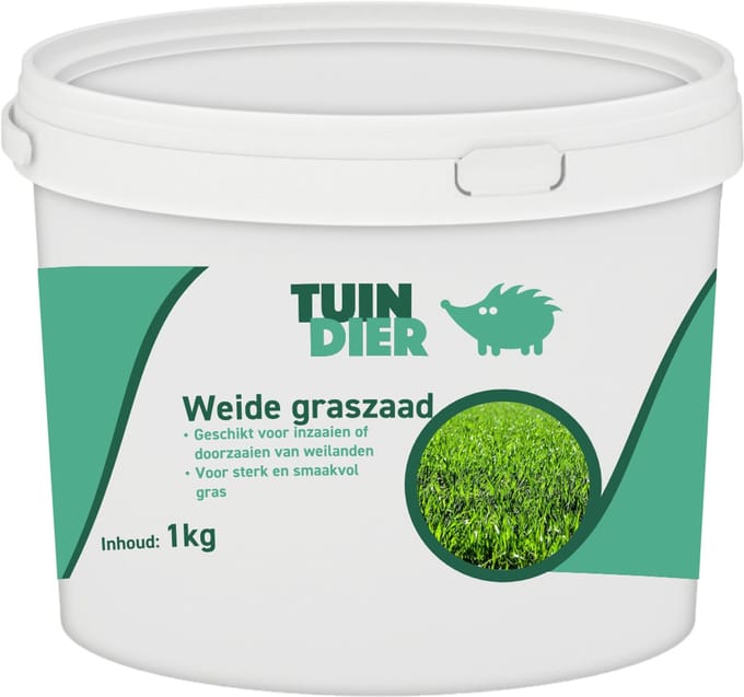 Weide graszaad | TUIN-DIER® | Graszaad weidemengsel | In handige bewaaremmer | 1.000 gram | 1 kilogram